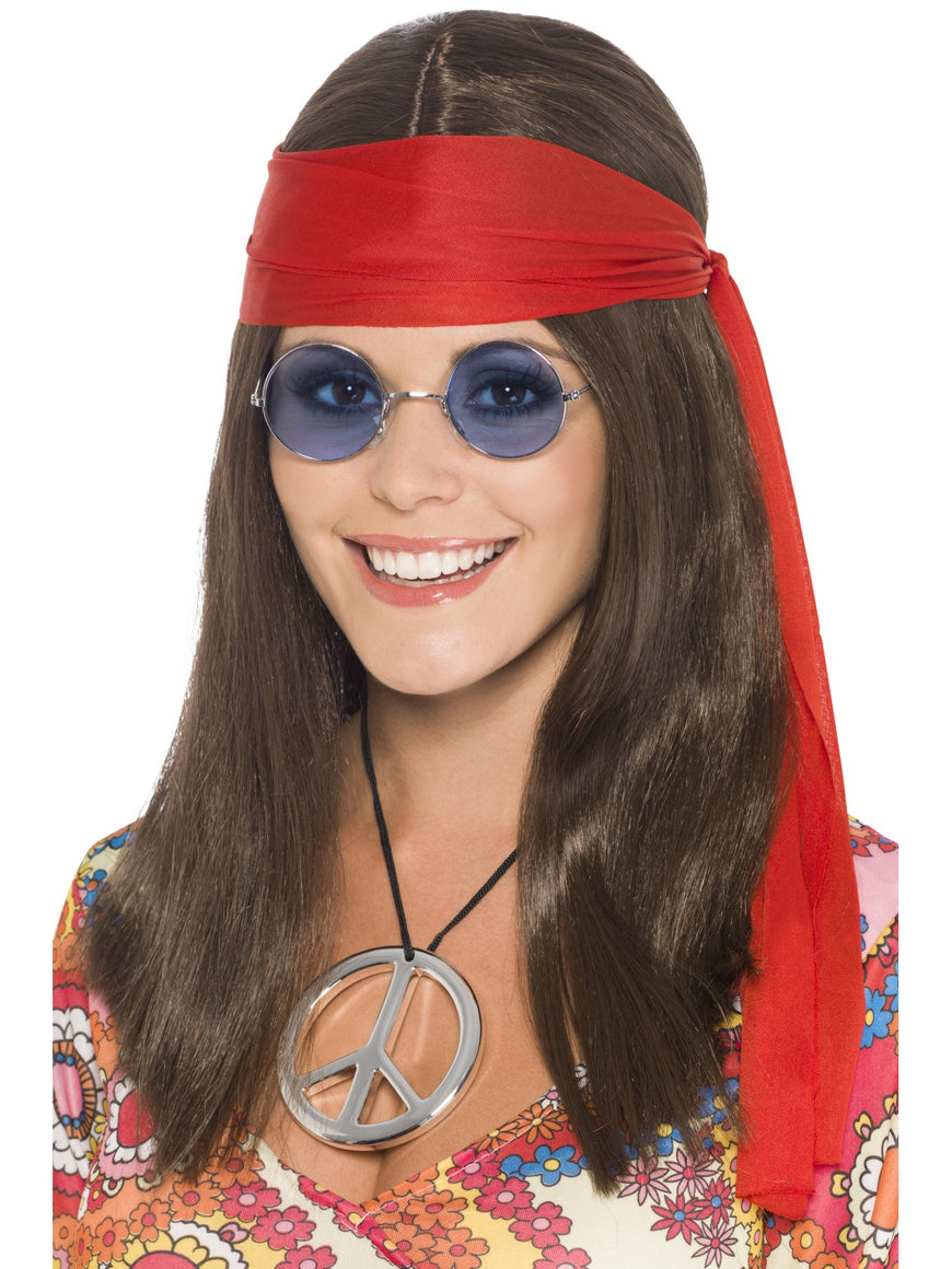 Hippy Chick Kit With Wig - Party Savers