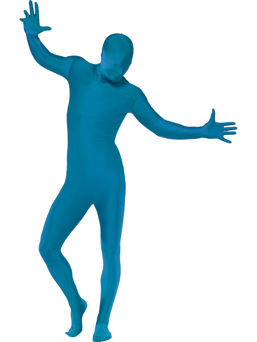 Men's Costume - Blue Second Skin Suit - Party Savers