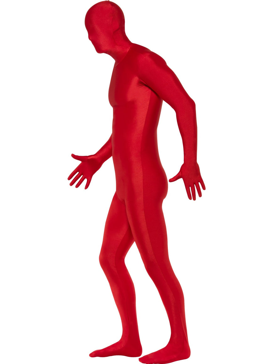 Men's Costume - Red Second Skin Suit - Party Savers