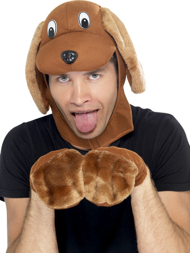 Brown Dog Hood & Gloves - Party Savers