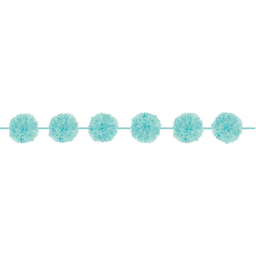 Robin Egg Blue Fluffy Garland 2pk - Party Savers