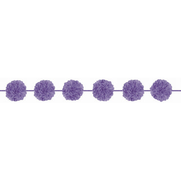 Lilac Fluffy Garland 2pk - Party Savers