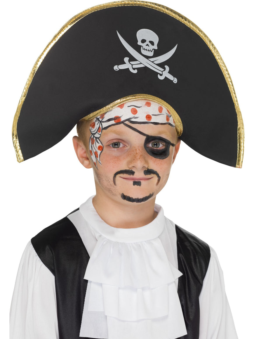 Black Pirate Captain Hat - Party Savers