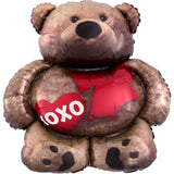 Cuddly Bear Love Supershape Foil Balloon 69cm x 71cm Each