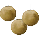 Frosty White Round Paper Lanterns 3pk 24cm - Party Savers