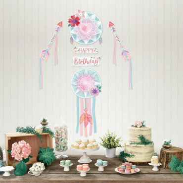 Free Spirit Happy Birthday 3D Backdrop Each