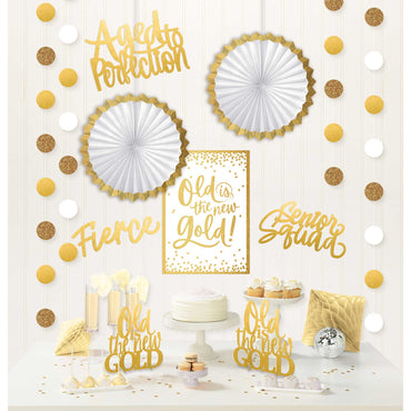 Over The Hill Golden Age Room Decorating Kit 12pk