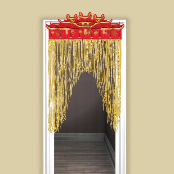 Chinese New Year Door Curtain Hot Stamped 99cm x 139cmEach