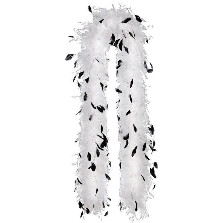 Black & White Feather Boa - Party Savers