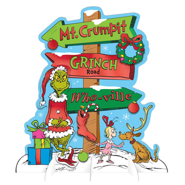 Dr. Seuss The Grinch Table Directional Sign Decoration 34cm Each