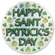 Happy St Patrick's Day Button 3.5in Each - Party Savers