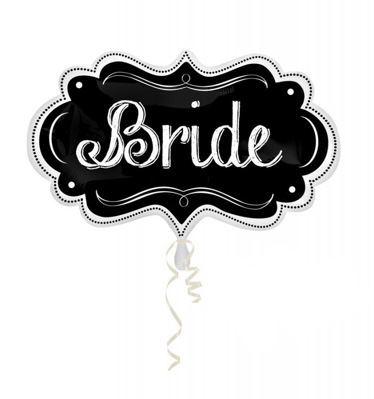 Bride Charlkboard Marquee SuperShape 69cm x 41cm Each - Party Savers