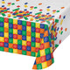 Block Party Plastic Tablecover 137cm x 259cm - Party Savers