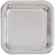 Silver Foil Square Paper Plates 23cm 8pk - Party Savers