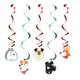 Dog Party Dizzy Danglers Hanging Swirls 5pk - Party Savers