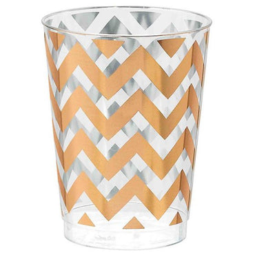 Rose Gold Premium Chevron Tumbler 295ml 20pk