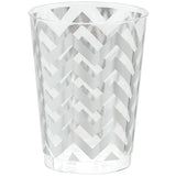 Rose Gold Chevron Premium Plastic Tumbler 295ml 20pk - Party Savers