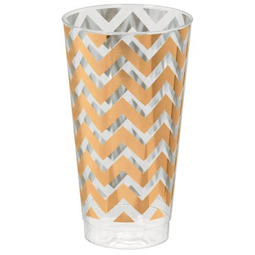 Rose Gold Premium Chevron Tumblers 473ml 16pk