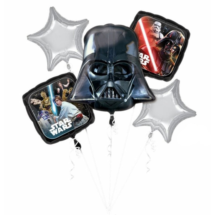 STAR WARS CLASSIC Foil Balloon Bouquet 5pk - Party Savers