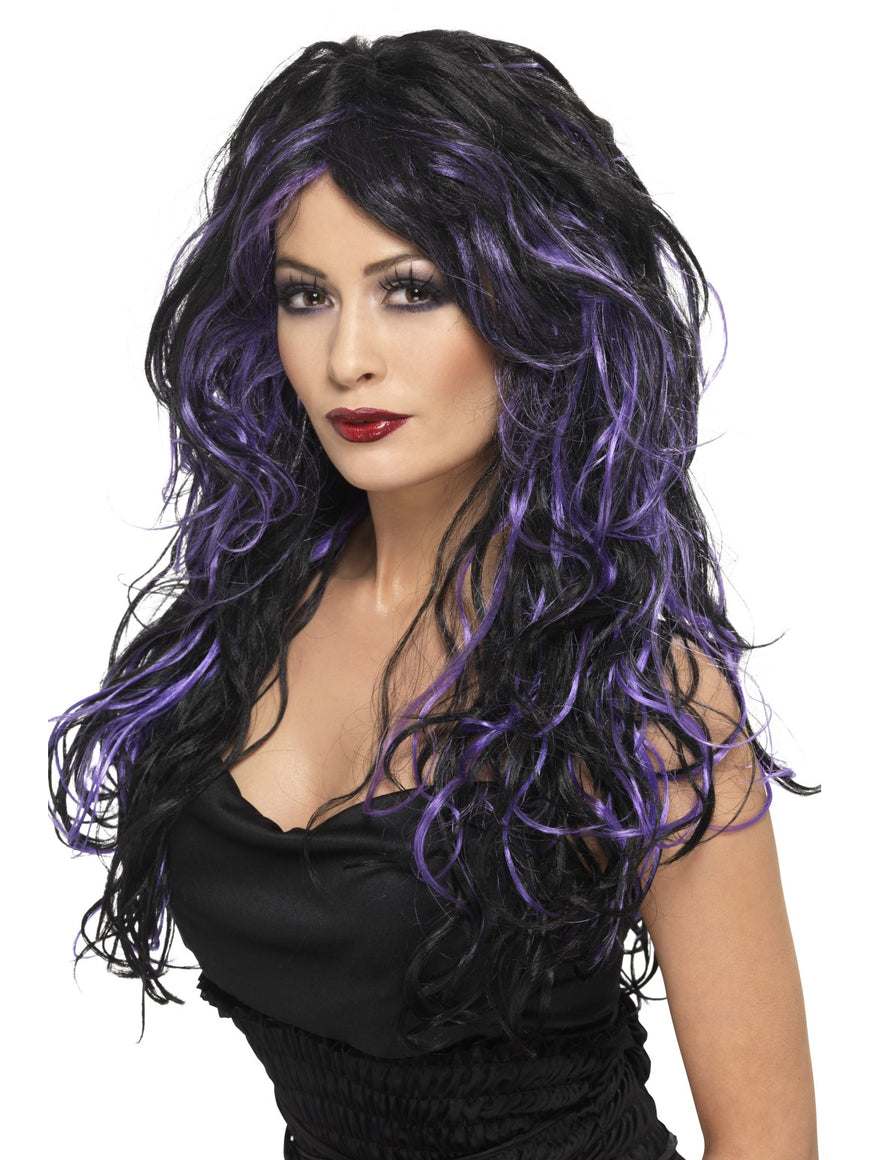 Purple Gothic Bride Wig - Party Savers