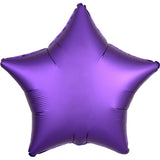 Purple Satin Star Foil Balloon 48cm - Party Savers