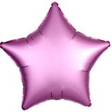 Pastel Pink Satin Star Foil Balloon 48cm - Party Savers