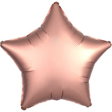 Black Satin Star Foil Balloon 48cm - Party Savers