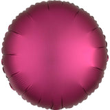 Bright Pink Satin Round Foil Balloon 43cm - Party Savers