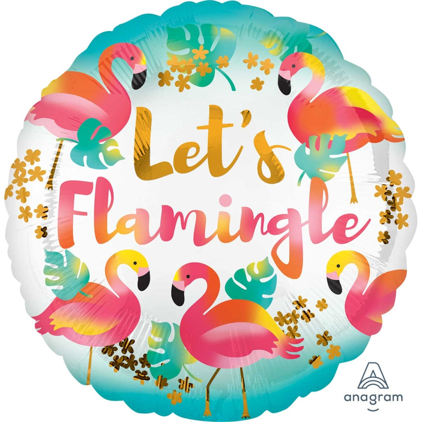 Let's Flamingle Foil Balloon 45cm - Party Savers