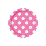 Pastel Pink Dotty Paper Plates 18cm 8pk - Party Savers