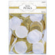Gold Fabric Confetti - Rose Flower Petals Gold/White 300pk - Party Savers