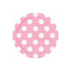 Pastel Pink Dotty Paper Plates 18cm 8pk - Party Savers