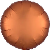 Orange Satin Round Foil Balloon 43cm - Party Savers