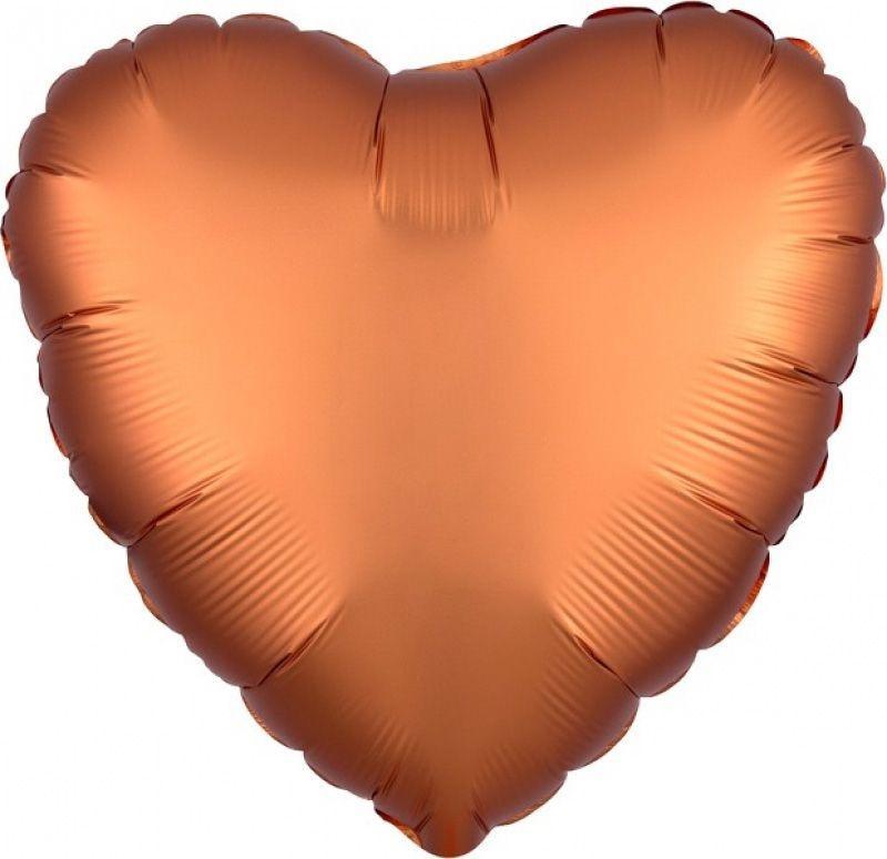 Black Satin Heart Foil Balloon 43cm - Party Savers