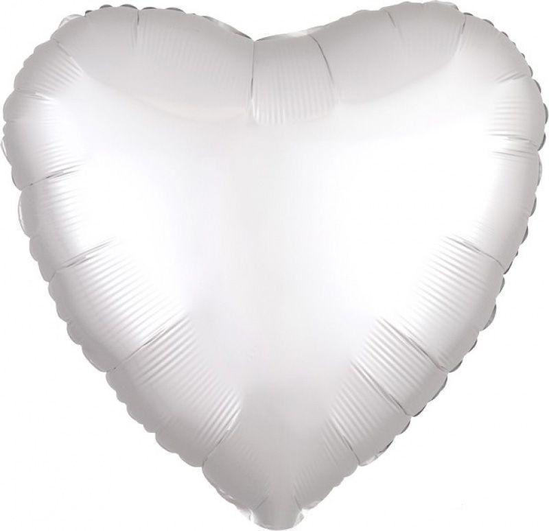 Black Satin Heart Foil Balloon 43cm - Party Savers