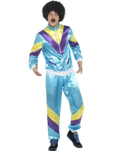 Mens Costume - Blue Height of Fashion Shell Suit - Party Savers