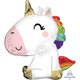 Satin Sitting Unicorn SuperShape Foil Balloon - Party Savers