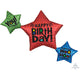 Satin Star Trio Happy Birthday SuperShape Foil Balloon - Party Savers