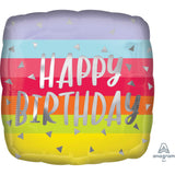 Bright and Bold Happy Birthday Foil Balloon 45cm - Party Savers