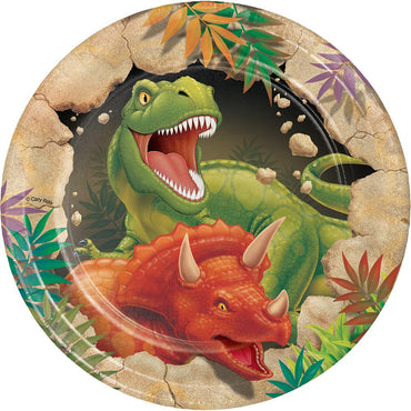 Dino Blast Lunch Plates 18cm 8pk - Party Savers