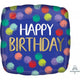 Brushed Happy Birthday Foil Balloon 45cm Each