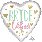 Bride Vibes Bridal Shower Foil Balloon 45cm Each