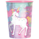 Enchanted Unicorn Favor Cup Metallic Plastic 473ml Each