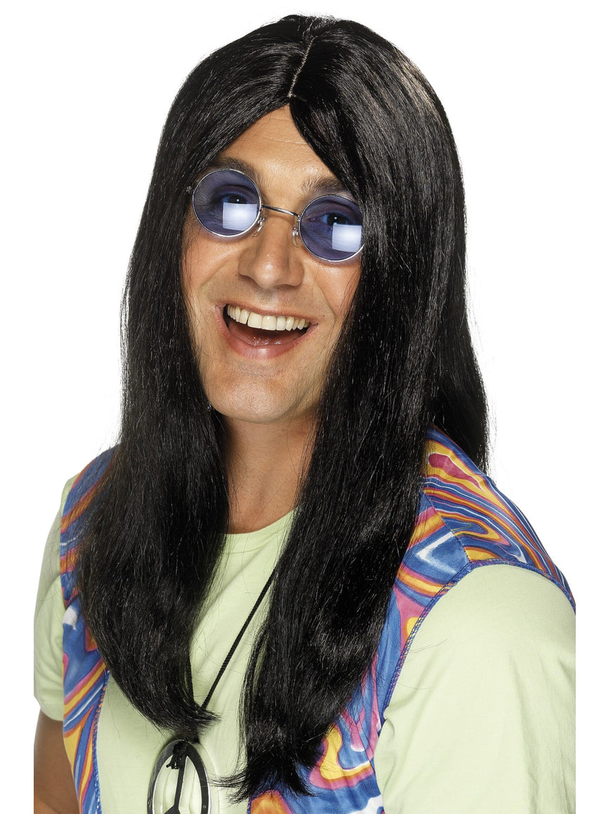 Black Neil Hippy Wig - Party Savers