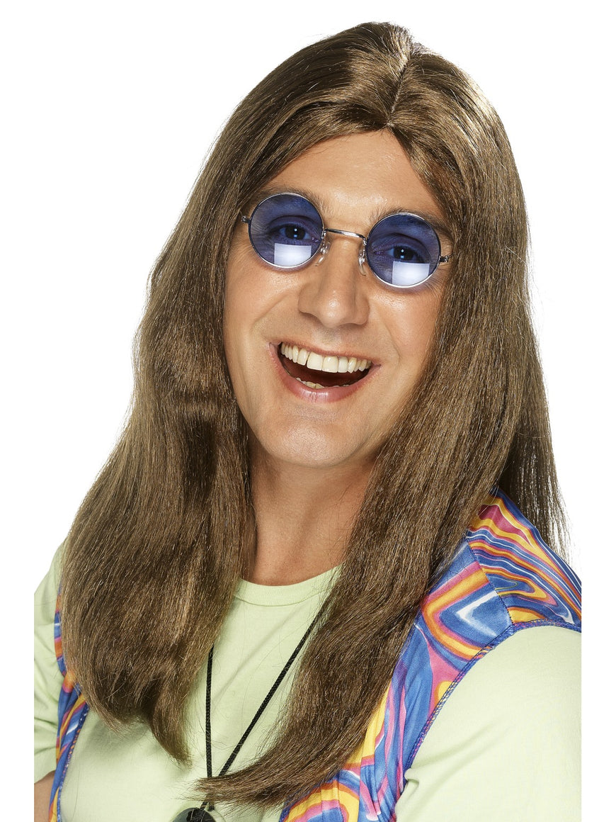 Brown Neil Hippy Wig - Party Savers