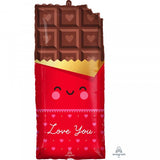  Chocolate Bar Love You Supershape Foil Balloon 33cm x 71cm Each