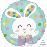 Easter Spotted Bunny Foil Balloon 45cm Each