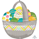 Easter Egg Basket Supershape Foil Balloon 63cm x 66cm Each