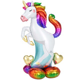 AirLoonz Unicorn & Hearts Foil Balloon 83cm x 139cmFoil Balloon Each - Party Savers