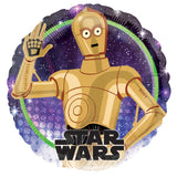 Star Wars Galaxy C3P0 Foil Balloon 45cm Each